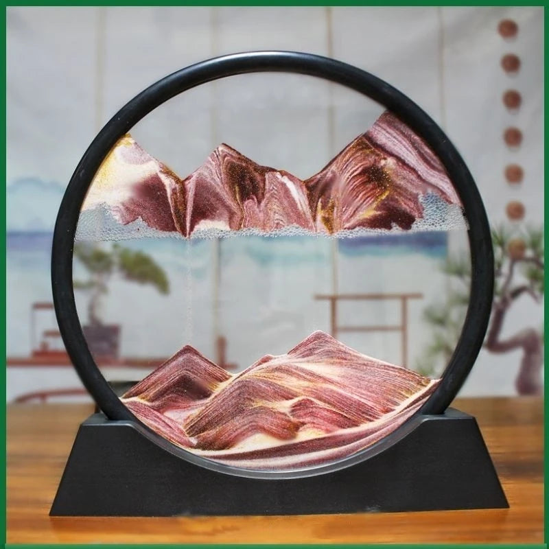 3D Quicksand Art Picture - Dynamic Sandscape Home Decor