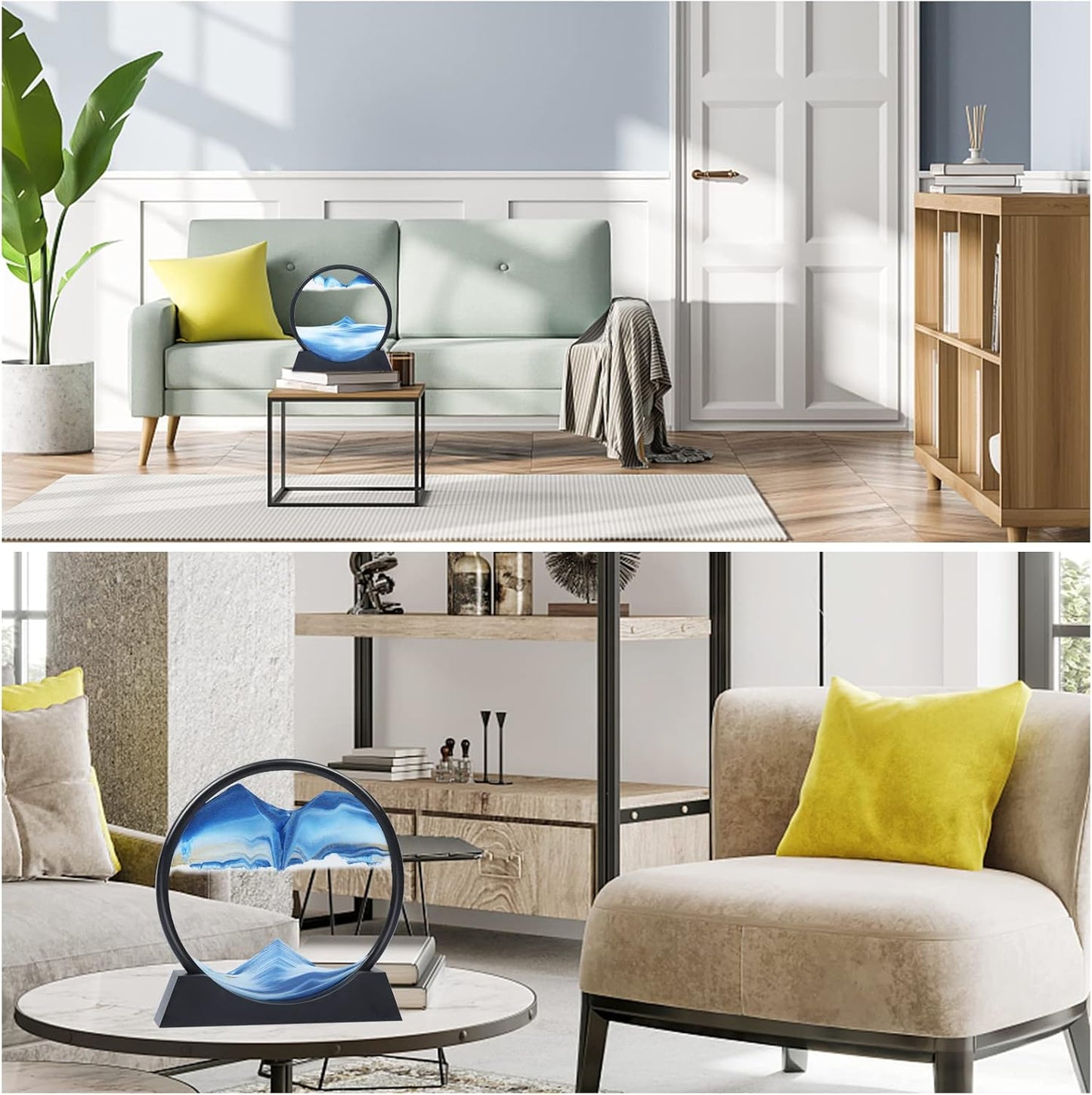 3D Quicksand Art Picture - Dynamic Sandscape Home Decor