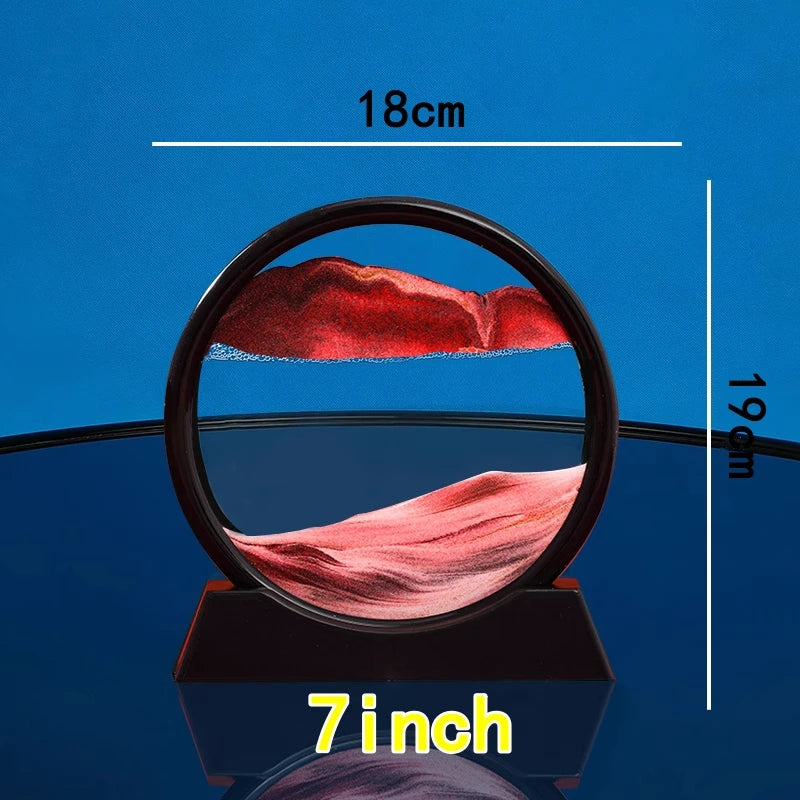 3D Quicksand Art Picture - Dynamic Sandscape Home Decor