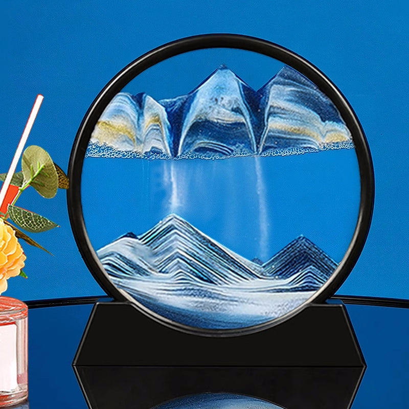 3D Quicksand Art Picture - Dynamic Sandscape Home Decor