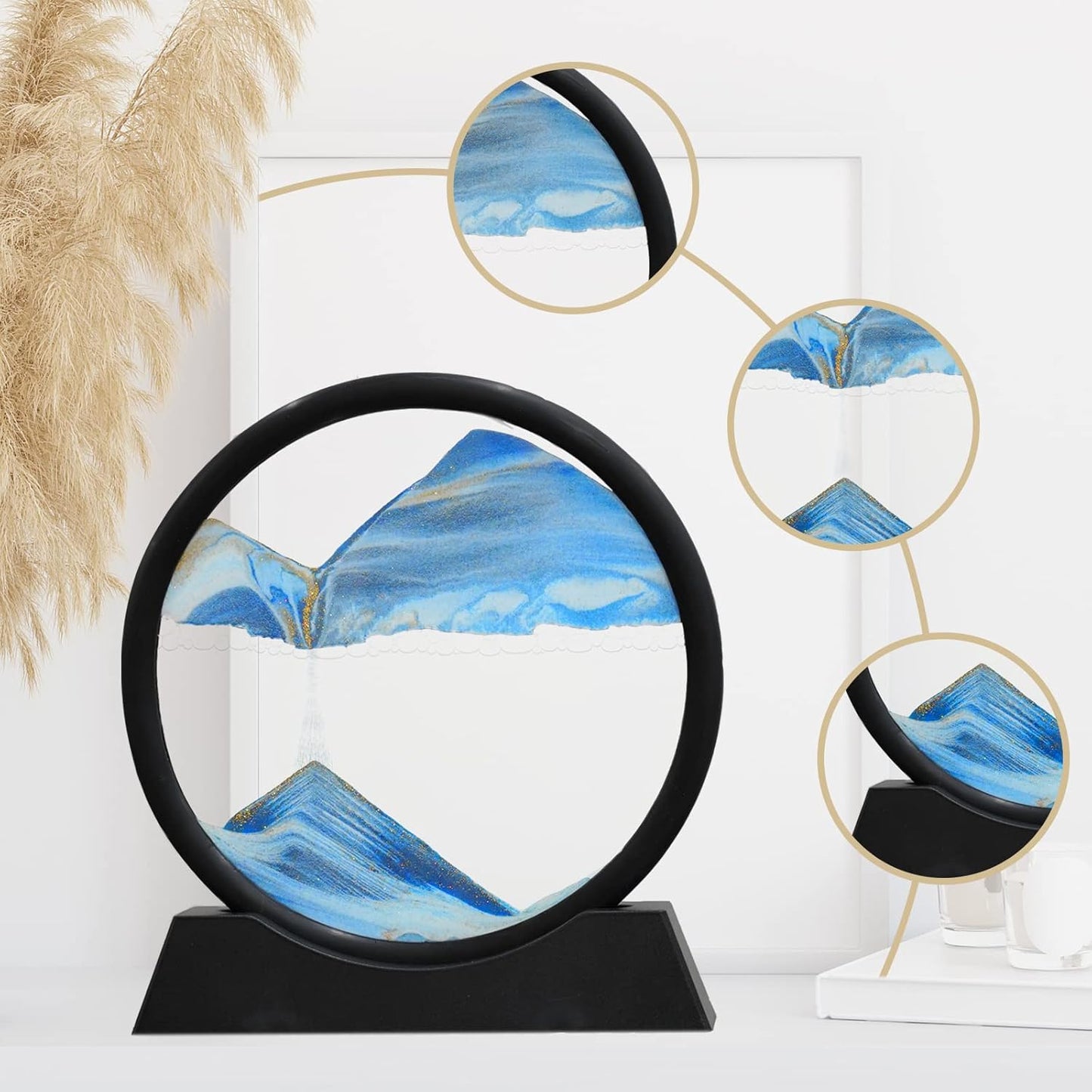 3D Quicksand Art Picture - Dynamic Sandscape Home Decor