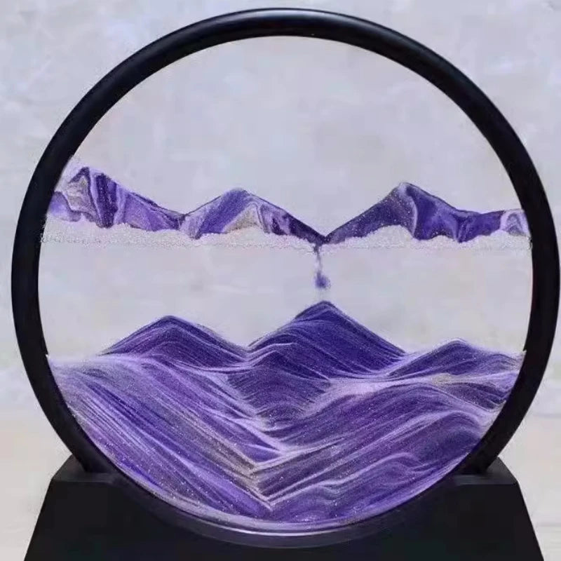 3D Quicksand Art Picture - Dynamic Sandscape Home Decor
