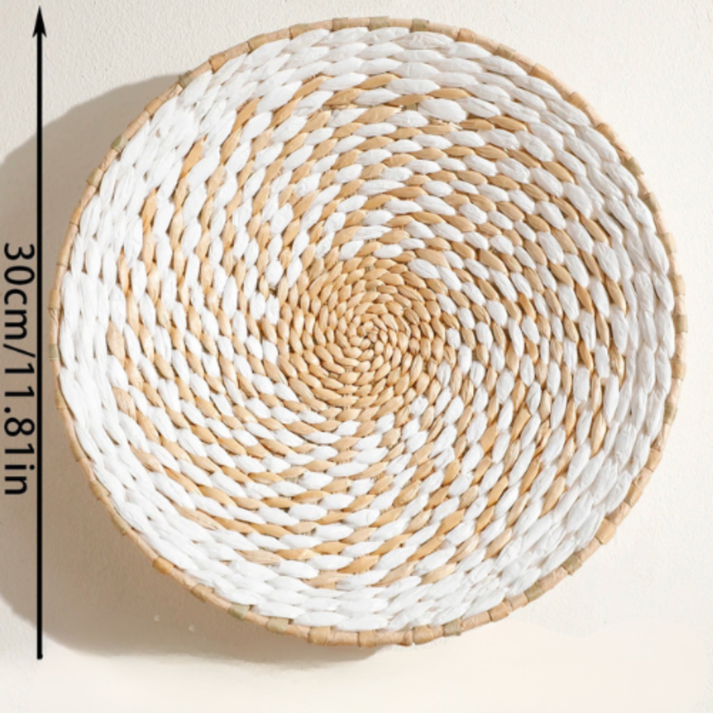 Seagrass Wall Basket -6pc Boho Decor - Handmade Natural Art