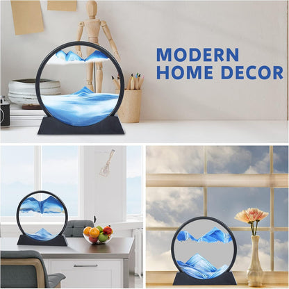 3D Quicksand Art Picture - Dynamic Sandscape Home Decor