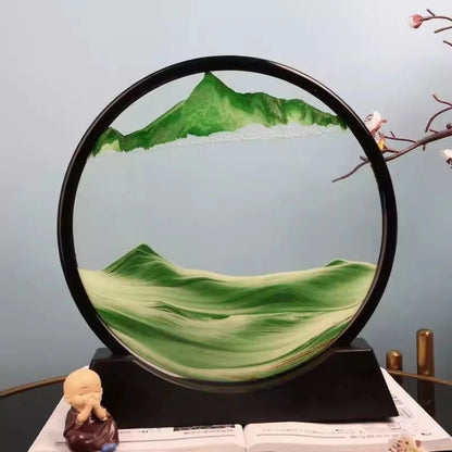 3D Quicksand Art Picture - Dynamic Sandscape Home Decor